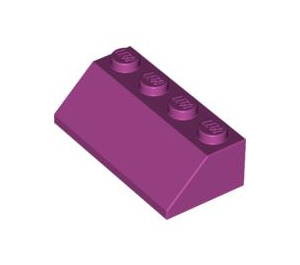 LEGO Magenta Helling 2 x 4 (45°) met ruw oppervlak (3037)