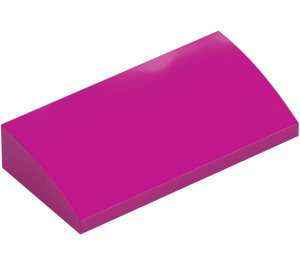 LEGO Magenta Skråning 2 x 4 buet med bundrør (88930)