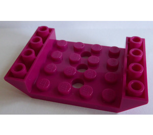 LEGO Magenta Helling 4 x 6 (45°) Dubbele Omgekeerd met Open Midden met 3 gaten (30283 / 60219)