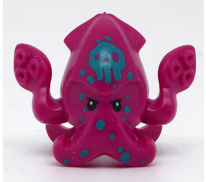 LEGO Magenta Squid Kopf mit Dunkles Türkis Spots und Schädel