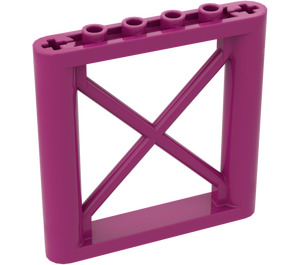 LEGO Magenta Support 1 x 6 x 5 Balk Rectangular (64448)