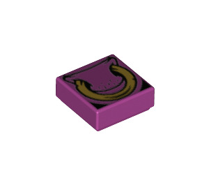 LEGO Magenta Fliese 1 x 1 mit Bull Nose Ring mit Nut (3070 / 68977)