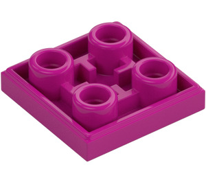 LEGO Magenta Dlaždice 2 x 2 Převrácený (11203)