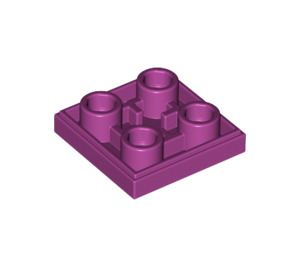 LEGO Magenta Tegel 2 x 2 Omgekeerd (11203)