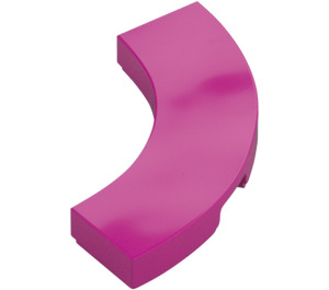 LEGO Magenta Tile 3 x 3 Curved Corner (79393)