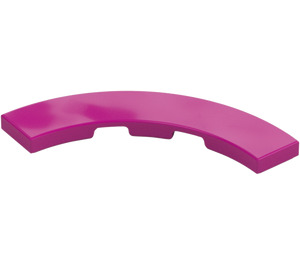 LEGO Magenta Tile 4 x 4 Curved Corner with Cutouts (3477 / 27507)