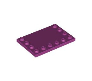 LEGO Magenta Tile 4 x 6 with Studs on 3 Edges (6180)