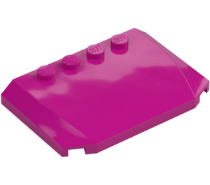 LEGO Magenta Wedge 4 x 6 Curved (52031)