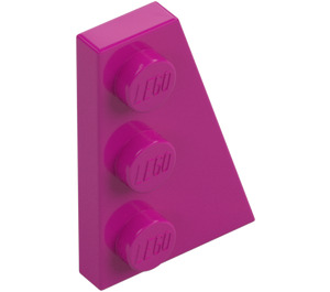 LEGO Magenta Wedge Plate 2 x 3 Wing Right  (43722)