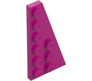 LEGO Magenta Wig Plaat 3 x 6 Vleugel Rechts (54383)