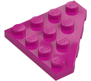 LEGO Magenta Kile Plate 4 x 4 Hjørne (30503)