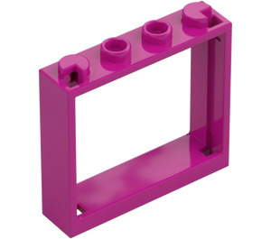 LEGO Magenta Cadre de fenêtre 1 x 4 x 3 (60594)