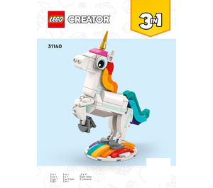 LEGO Magical Unicorn Set 31140 Instructions