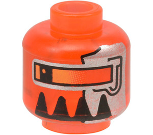 LEGO Magma Commander Head (Safety Stud) (3626 / 87226)