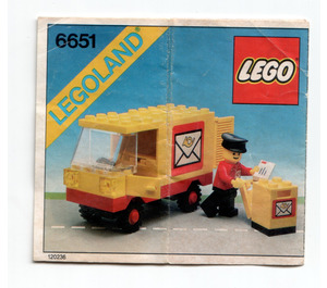 LEGO Mail Truck Set 6651 Instructions