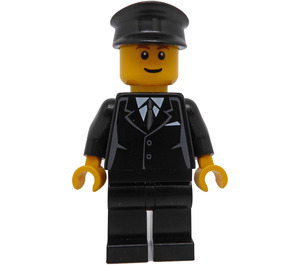 LEGO Maschio Chauffeur / Autista Minifigure con sopracciglia marroni