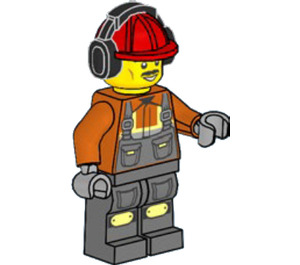 LEGO Männlich Bauarbeiter Minifigur