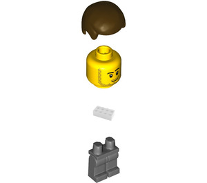 LEGO Man i Buttoned Skjorta Minifigur