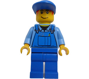 LEGO Muž v Jeans Overall s Červená Vlasy Minifigurka