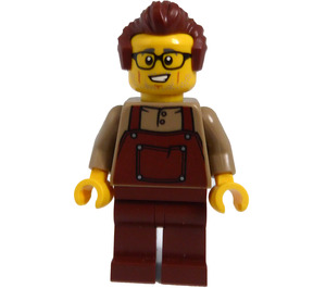 LEGO Male - Reddish Brown Overalls Minifigure