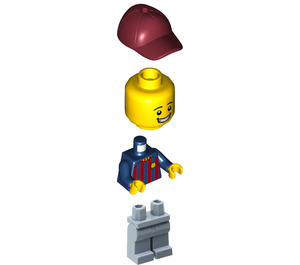 LEGO Male Soccer Fan - FC Barcelona (Sand Blue Legs) Minifigure