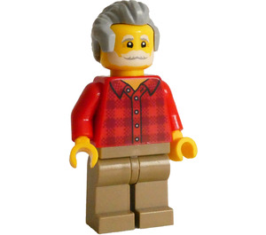 LEGO Male Visitor - Red Plaid Flannel Shirt Minifigure