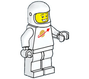 LEGO Male White Astronaut without Airtanks Minifigure