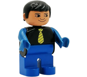 LEGO Male with Black Hair and Yellow Tie Duplo Figure