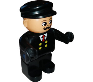 LEGO Male mit Schwarz suit Duplo Abbildung