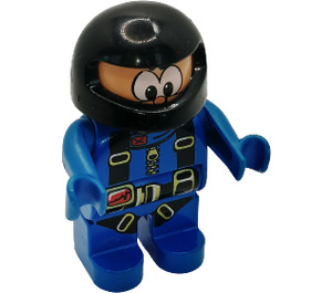 LEGO Male with Blue Legs, Parachute Straps Duplo Figure