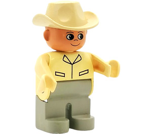 LEGO Muž s Kovboj Čepice Figurka Duplo