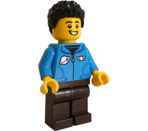 LEGO Mężczyzna z Ciemny lazur Kurtka Minifigurka