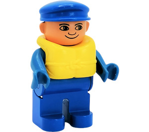 LEGO Male with Life Jacket and Blue Cap Duplo Figure