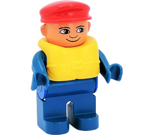 LEGO Man med Flytväst och Röd Keps Duplo figur