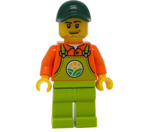 LEGO Male met Lime Overalls minifiguur
