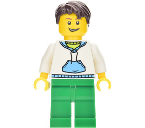 LEGO Male with Medium Blue Hoodie Minifigure