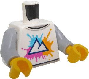 LEGO Mannelijk met Mountain Shirt Minifiguur Torso (973 / 76382)