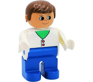 LEGO Male with White Two Button Cardigan Duplo Figure