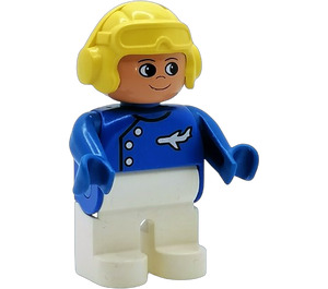 LEGO Man med Gul Flygare Hjälm