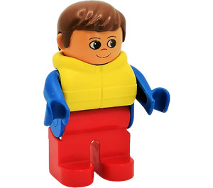 LEGO Männlich mit Gelb Schwimmweste Duplo-Figur