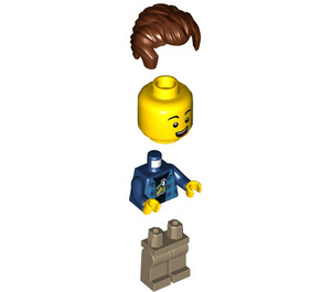 LEGO Man (Blauw Plaid Shirt met peeled Banaan print) minifiguur