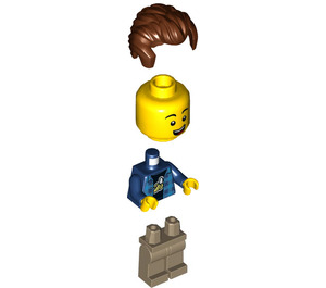 LEGO Mann (Blau Plaid Hemd mit peeled Banane print) Minifigur