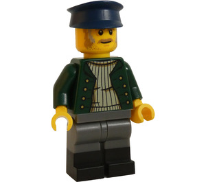 LEGO Man - Dark Green Jacket and Dark Blue Hat Minifigure