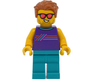 LEGO Man - Dark Purple Vest minifiguur