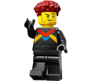 LEGO Man i Svart Racing Kostym Minifigur