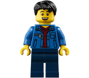 LEGO Mand i Blå Jakke Minifigur