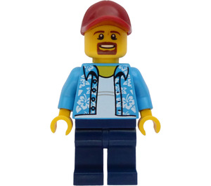 LEGO Man in Dark Azure Shirt minifiguur
