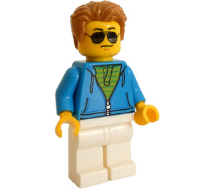 LEGO Man i Mörk Azure Sweatshirt Minifigur