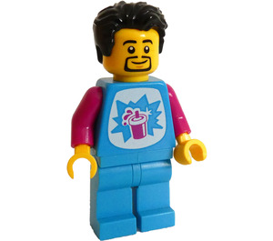 LEGO Mann im Dunkles Azur oben Minifigur