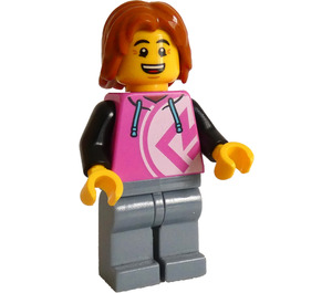 LEGO Man in Dark Pink Jacket Minifigure